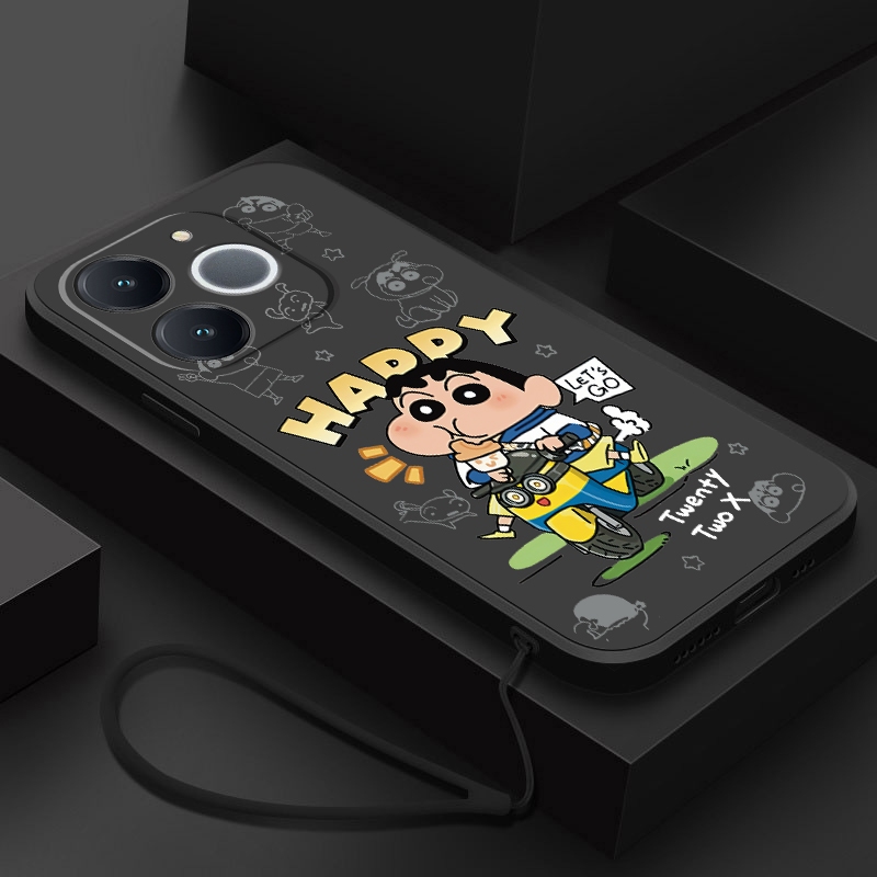 Realme Note 70 Note70 Happy Crayon Shin-chan Soft Silicone Case Anti Drop Protective Cover