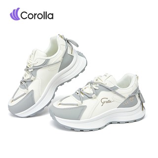 Corolla Women's Thick Bottom Sneakers, Forest Leather Shoes with cushioned insoles that absorb shock and resist bacteria