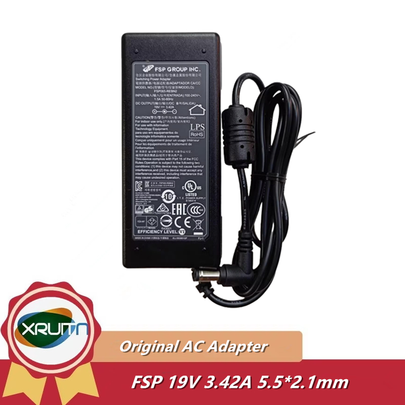 FSP Group Inc ของแท้ FSP 19V 3.42A 5.5*2.1 มม. Switching Power Adapter FSP065-REBN2 65W Charger Powe