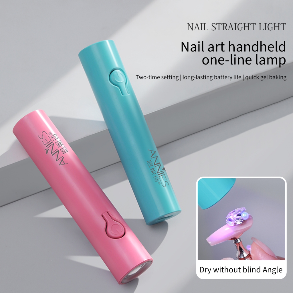 ANNIES มือถือเล็บหนึ่งคำโคมไฟยาทาเล็บกาวความเร็วแห้งพกพาเก็บแผ่นเล็บ