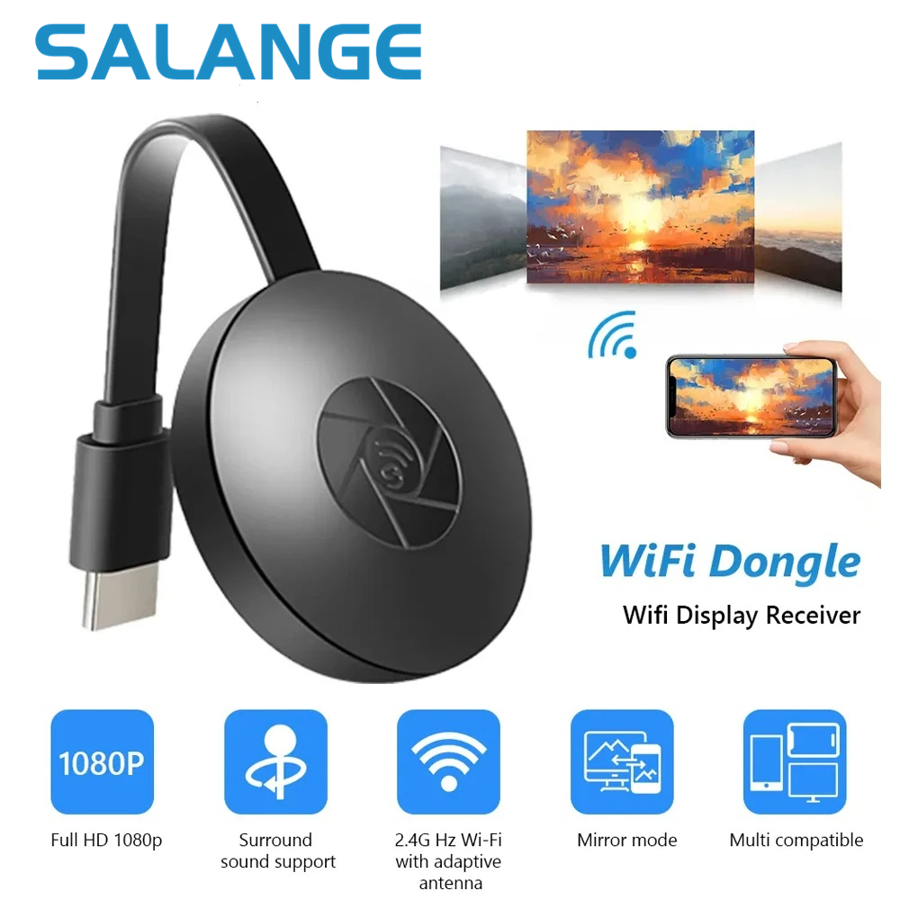 SALANGE G2 Miracast TV Dongle Wifi ไร้สาย TV Stick Supoort HDMI-ใช้งานร่วมกับ 1080P HD กระจกจอแสดงผล