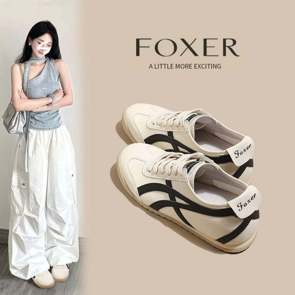 FOXER รองเท้าผ้าใบRETRO น้ำหนักเบาทองสำหรับผู้ชายและผู้หญิง