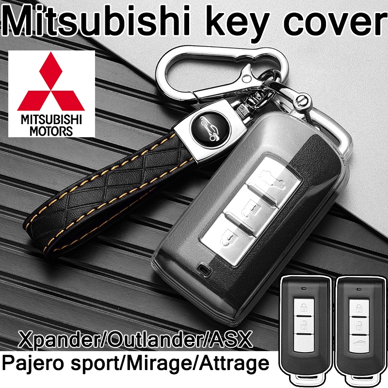 ปลอกกุญแจรถยนต์ Mitsubishi สําหรับ ASX/Triton/Montero/Strada/Xpander/Pajero sport/X Force/Mirage/Attrage/Outlander ปลอกกุญแจพวงกุญแจ