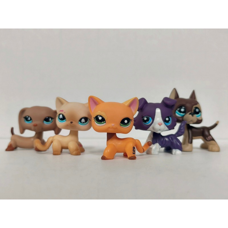 5 ชิ้น/ล็อต LPS รูปแมวสุนัข #518#816 Littlest Pet Shop ของเล่นเด็ก