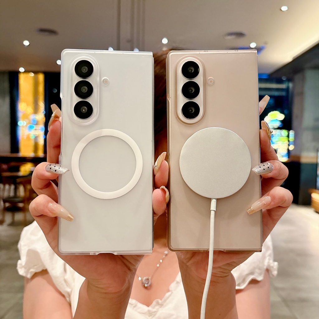 สําหรับ Samsung Galaxy Z Fold 7 Casing No Yellowing Transparent Slim Hard Phone Case Cover