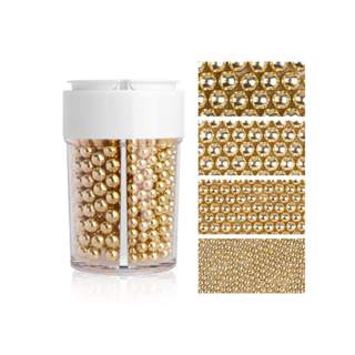 7.7 ออนซ์มุกไวท์โรยสําหรับตกแต่งเค้ก-4ขนาดอบโรยสําหรับคัพเค้…