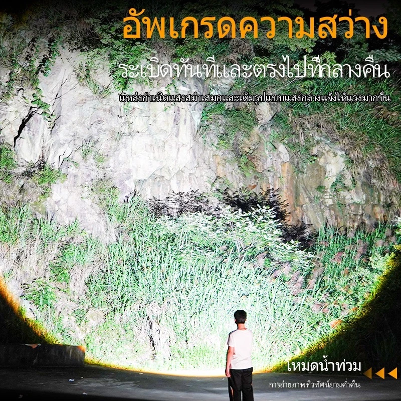 KIRA จอแสดงผล Led อัจฉริยะ ไฟฉาย กันน้ํา ไฟฉายพกพา เดินป่า  ซูมได้ thumbnail 10