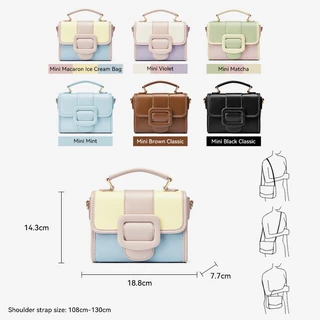 BOSTANTEN Icecream Bag กระเป๋าสะพายข้างผู้หญิง กระเป๋าถือผู้หญิง ทรงทันสมัยและเรียบง่าย