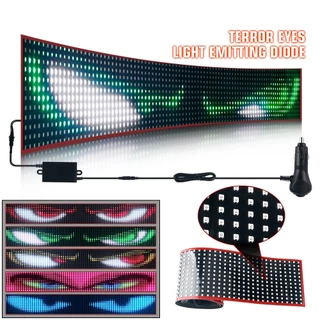 24V รถบรรทุก Devil Eye Light รถบรรทุกจอแสดงผล LED แบบไดนามิกแผงยืดหยุ่น LED Matrix Pixel แผงโปรแกรม APP ควบคุม