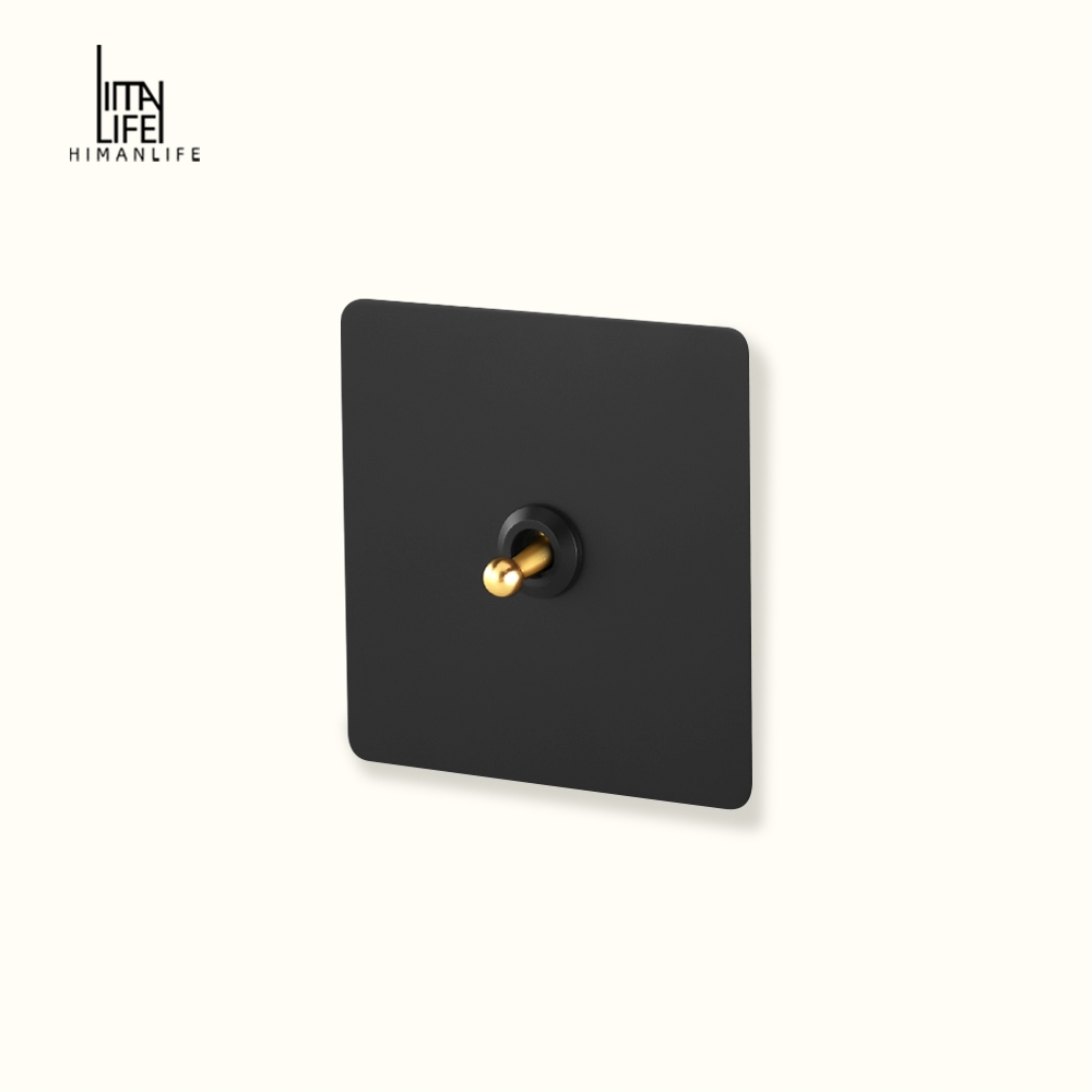 Avoir สีดําผนังสวิทช์ซ็อกเก็ตทอง Vintage รอบ Lever Matte สแตนเลสแผง 20/45A สวิทช์สําหรับ Home