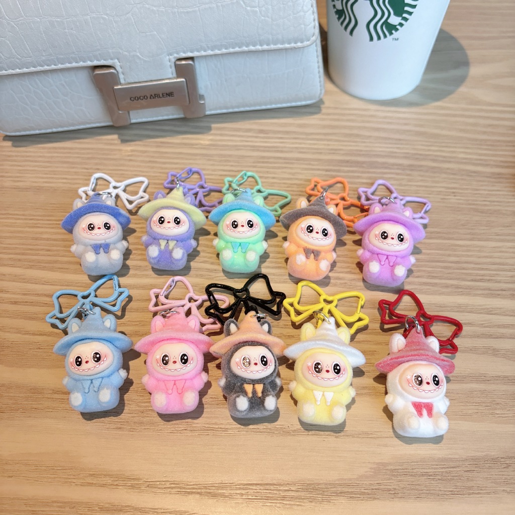 ตุ๊กตา Flocking พวงกุญแจน่ารัก พวงกุญแจ ของขวัญ รางวัล เปิดฤดูกาลเรียน ของที่ระลึก