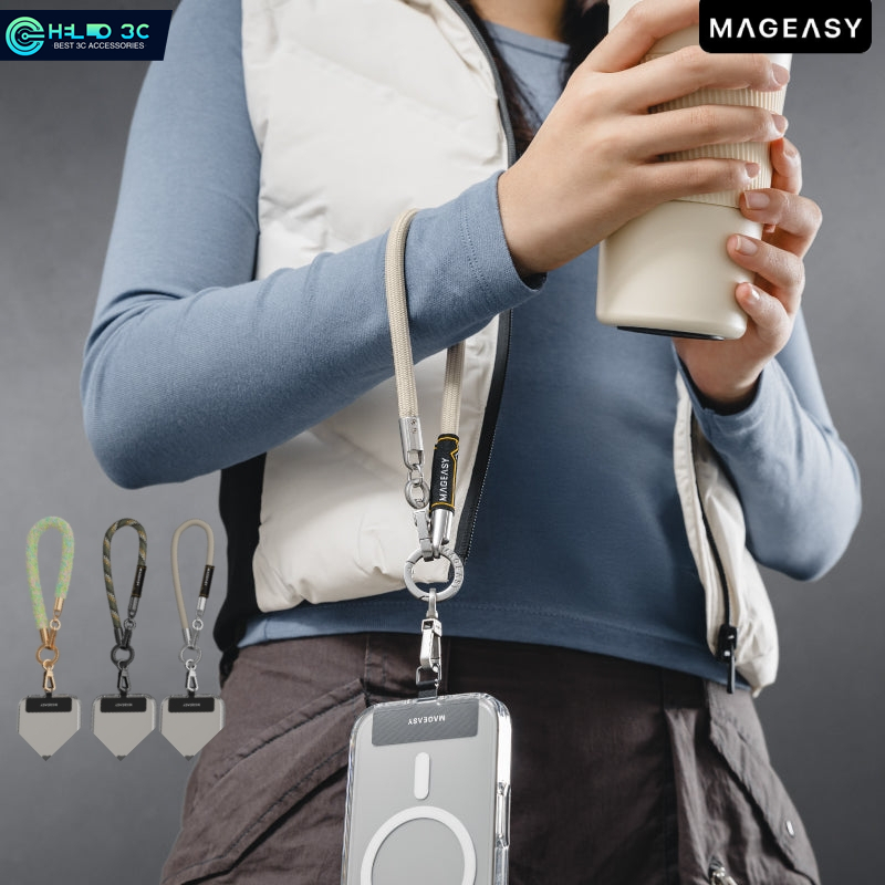 สายคล้องข้อมือ Mageasy 8.3 มม สายอเนกประสงค์ ใช้ได้กับมือถือ กระเป๋า กุญแจ ดีไซน์แฟชั่น แข็งแรง ทนทาน พกพาสะดวก ใช้ง่ายทุกวัน