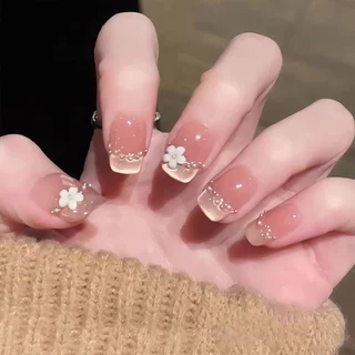 C030 เล็บปลอมสําเร็จรูป ทำด้วยมือ 10 ชิ้น/กล่อง แคทอาย หวานๆ ดีไซน์สวย ประณีต สวมง่าย ใช้ซ้ำได้