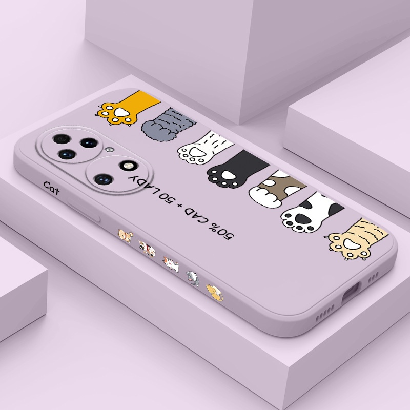 Cats Pawเคสโทรศัพท์สําหรับHuawei P50 P30 Pro Nova 9 8i 7i 3iปกอ่อน