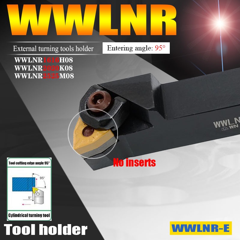 1 ชิ้น/ล็อต CNC ภายนอกเครื่องกลึงเปลี่ยนเครื่องมือ WWLNR1616H08 WWLNR2020K08 2525M08 ไม่มีมี WNMG080