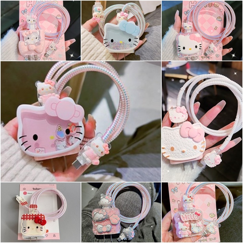 FIL น่ารัก Charger Data Cable Case สําหรับ 20W Charger Case ฝาครอบป้องกัน Winding Kit Anti-break ป้องกัน