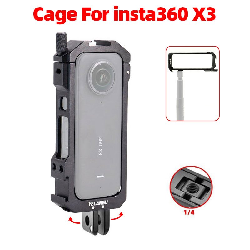 กรอบขยาย อลูมิเนียม อเนกประสงค์ อุปกรณ์เสริม One X3 สําหรับ ( insta360 x3 metal frame )
