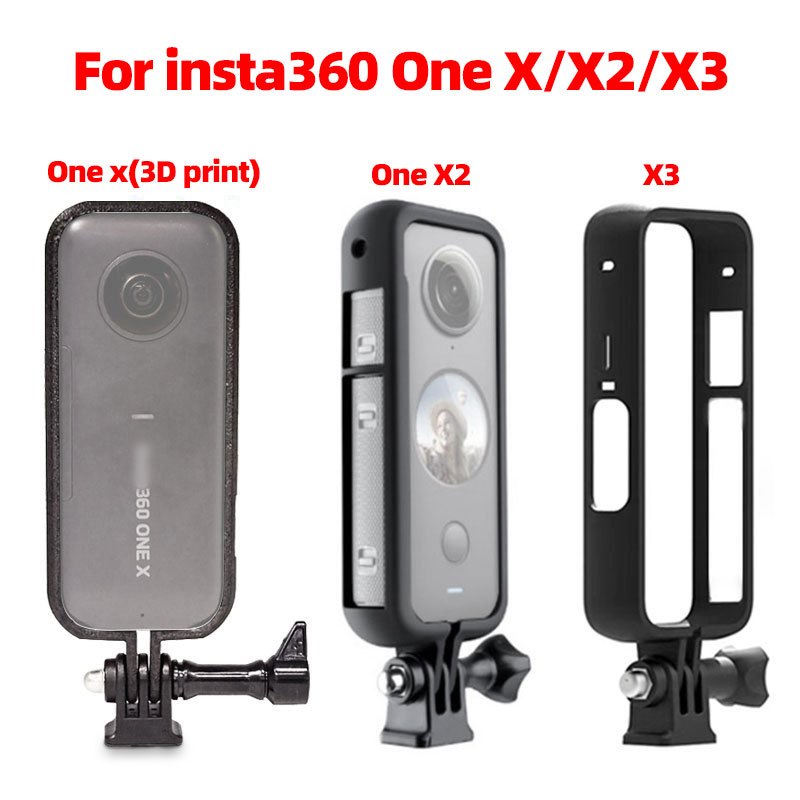 กรอบป้องกัน สําหรับ Insta360 One X/One X2/One X3 อะแดปเตอร์เมาท์ขาตั้งหมวกกันน็อครถจักรยานยนต์
