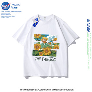 NASA เสื้อยืดชายหญิงแขนสั้น สตรีทฮิปฮอป summer ดอกทานตะวันขอ…