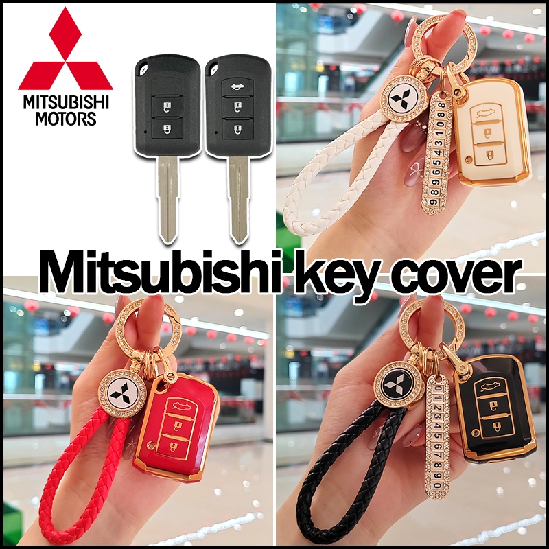 ปลอกกุญแจรถยนต์ปุ่ม Mitsubishi 2/3 สําหรับ Mirage/Attrage/Triton Gold edge เคสกุญแจ เคสกุญแจรีโมท