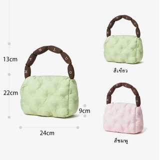 MANLUO Puffer Bag กระเป๋าเดินเล่น กันน้ำ สบายน่ารัก ใช้ประจำวัน สำหรับผู้หญิง