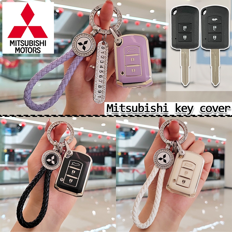 ปลอกกุญแจรถยนต์ Mitsubishi สําหรับเคสกุญแจ Triton/Mirage/Attrage เคสกุญแจรีโมท Triton พวงกุญแจ Mirag
