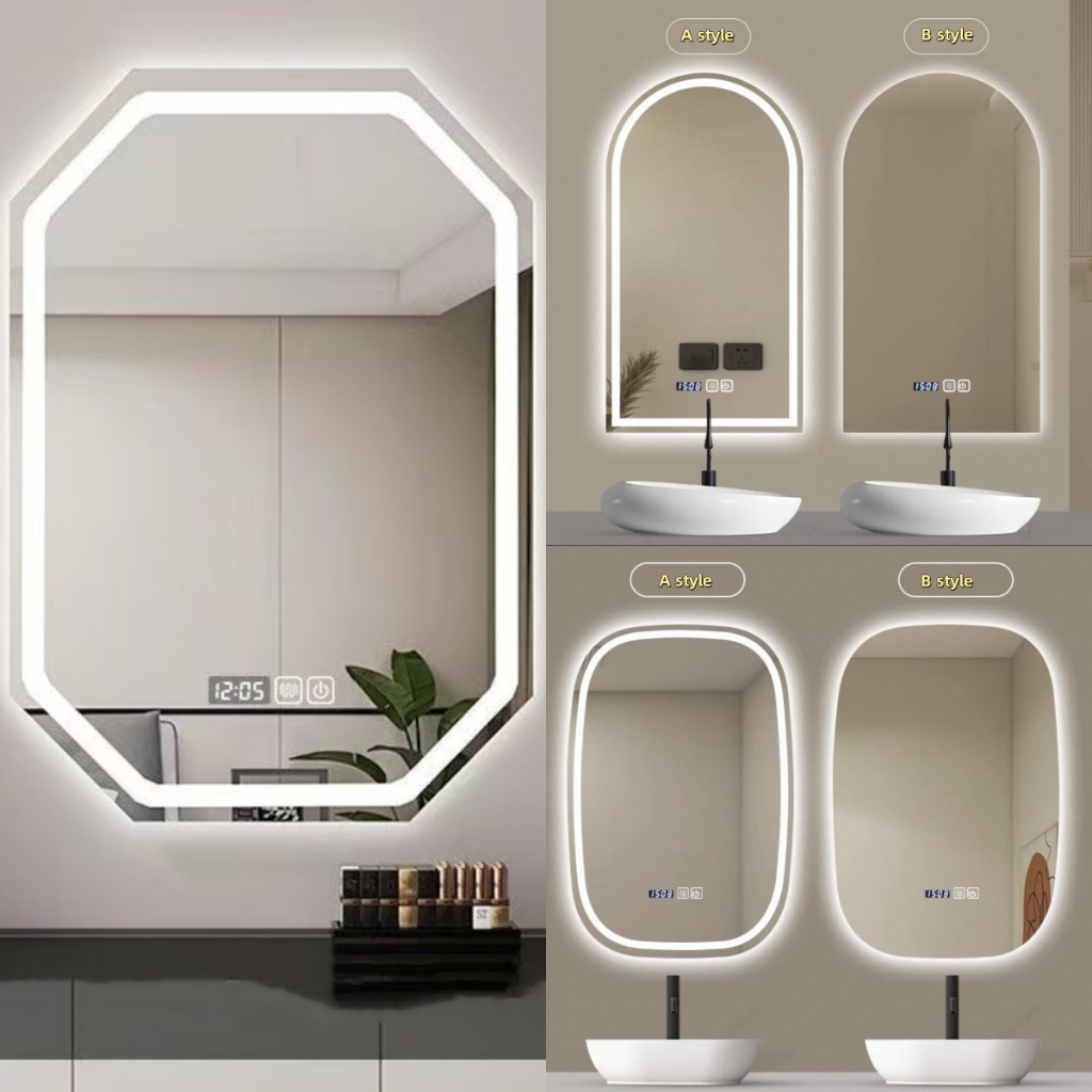 Arch Mirror กระจกรอบประตูLED ควบคุมด้วยการสัมผัส การกำจัดหมอก arch Mirror Door shaped mirror touch control defogging intelligent makeup mirror bathroom mirror