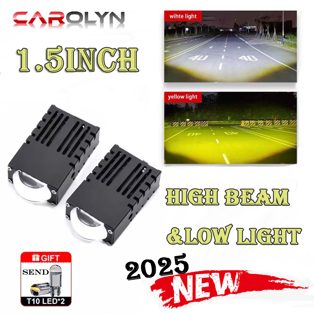 Carolyn ไฟ LED สปอร์ตไลท์ แสงคู่ แบบโปรเจคเตอร์ แบบบี-เล็ด สำหรับรถยนต์ ขับขี่ทางบกยาก แบบซูเปอร์สลิม 12V 24V 3000K 6000K