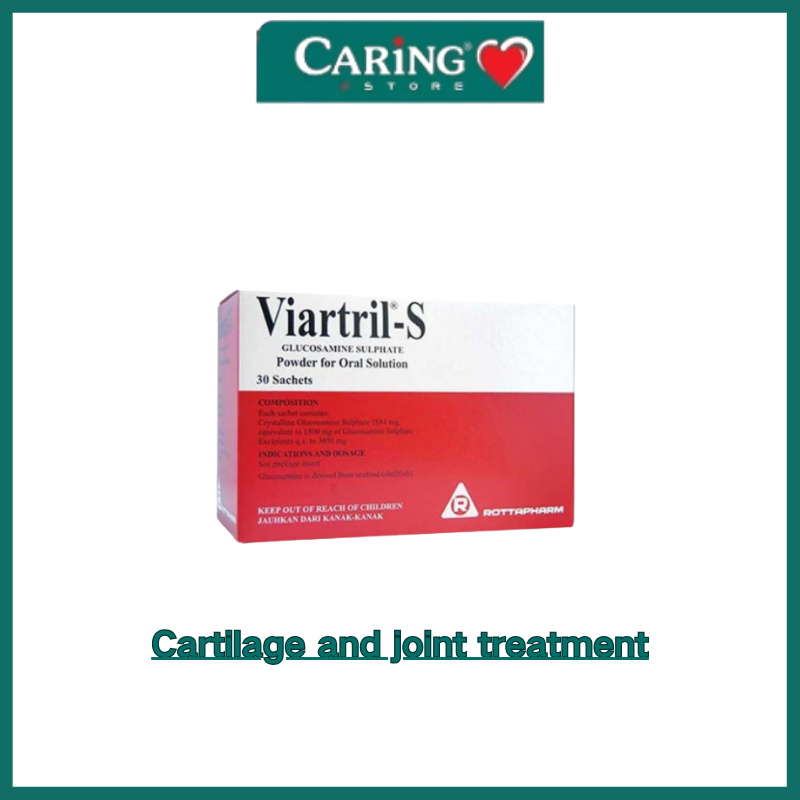 [บรรจุเดิม]ส่วนลดเวลาจํากัดซื้อ 3 ฟรี 1 ซองViartril-S 30s (1500mg) กลูโคซามีนคุณภาพ บรรเทาปวดเข่าและ