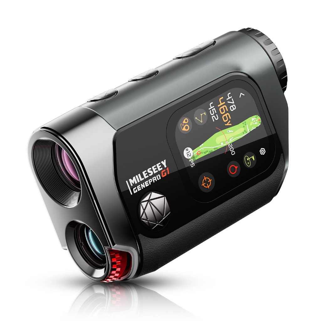 Mileseey GenePro G1 ตัววัดระยะเลเซอร์สำหรับกอล์ฟ จอสัมผัสและระบบ GPS มุมลาดเอียงถึง 1300 หลา, จับเสาร์ได้อย่างรวดเร็วด้วยการล็อกใน 0.1 วินาที สีแดงเขียว และกำลังขยาย 6 เท่า