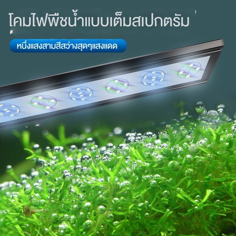 Full Spectrum Aquarium Light8 มม.Ultra-ThinRGB + สีขาว89 CRI การกระจายความร้อนอลูมิเนียม