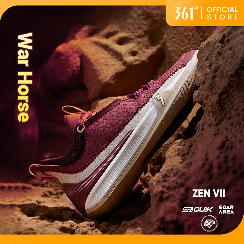 361 Degrees Zen 7 Aaron Gordonรองเท้าผ้าใบผู้ชายแบบสวมทน กันลื่น ทนทานต่อการสึกหรอ  572531101 672531