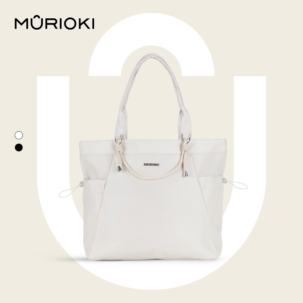 MURIOKI-Camellia โตต์แบ็กสำหรับผู้หญิง แบบพกพาสะดวก มีช่องเก็บของและที่วางแก้ว G1035(43*13*33cm)