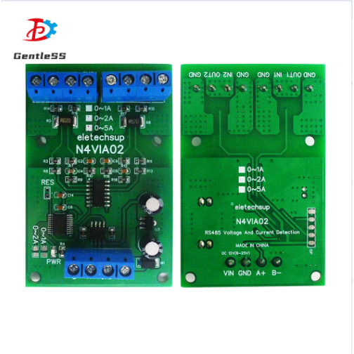 RS485 0-1A/5A กระแส 0-30V แรงดันไฟฟ้าสะสมโมดูล N4VIA02