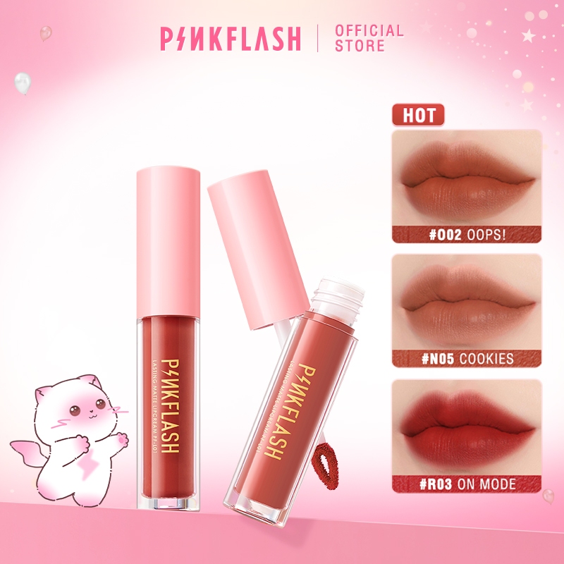Pinkflash OhMyKiss ลิปสติก เนื้อแมตต์ เพิ่มความชุ่มชื้น ติดทนนาน