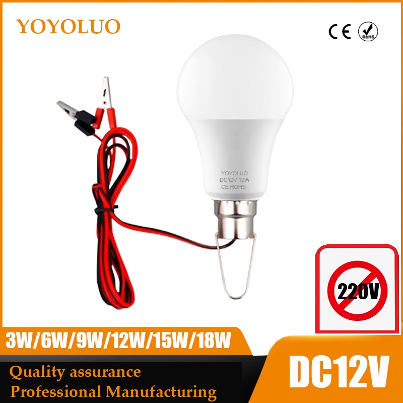 หลอดไฟ Led DC12V แบบพกพา โคมไฟตั้งแคมป์กลางแจ้ง เต็นท์ ตกปลากลางคืน โคมไฟแขวน คาราร่าจระเข้ จระเข้ คลิปหนีบ สําหรับไฟกลางแจ้ง