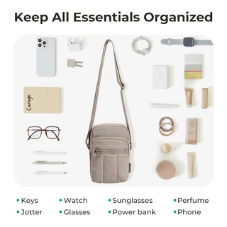 BAGSMART Crossbody bag shoulder bag กระเป๋าโทรศัพท์ ถุงเก็บข้อมูลแบบพกพา กระเป๋าไหล่มือถือขนาดเล็ก