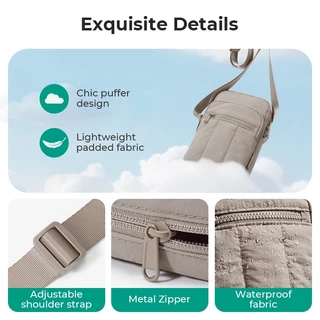 BAGSMART Crossbody bag shoulder bag กระเป๋าโทรศัพท์ ถุงเก็บข้อมูลแบบพกพา กระเป๋าไหล่มือถือขนาดเล็ก