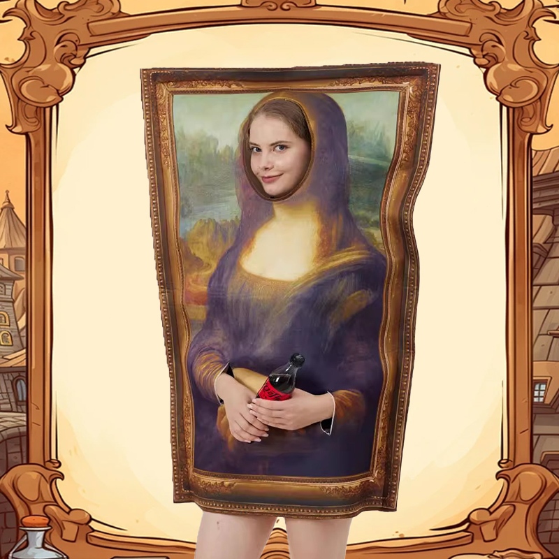 🔥ส่งไว จาก กทม🔥ชุดแฟนซีสัตว์  ชุดแฟนซี ชุดแฟนซีสัตว์  ชุดโมนาลิซ่า และแวนโก๊ะ แบบตลกๆ ชุดฮาโลวีน ชุดตลก แฟนซี