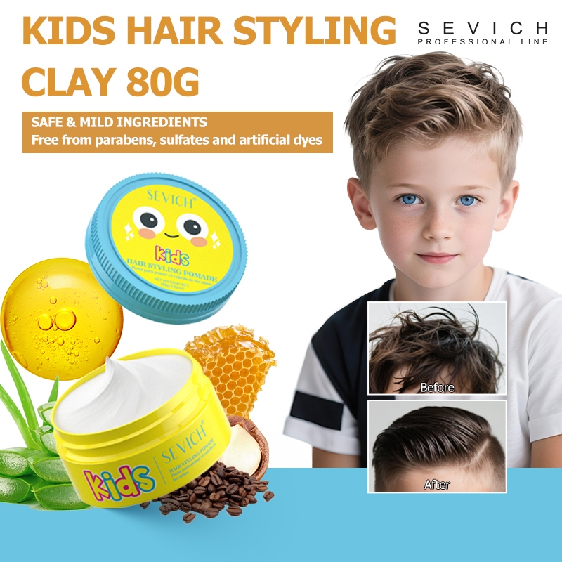 SEVICH Kids Hair Clay Pomade 80g Strong Hold Pomade Mild Formula Hair Clay สําหรับเด็ก