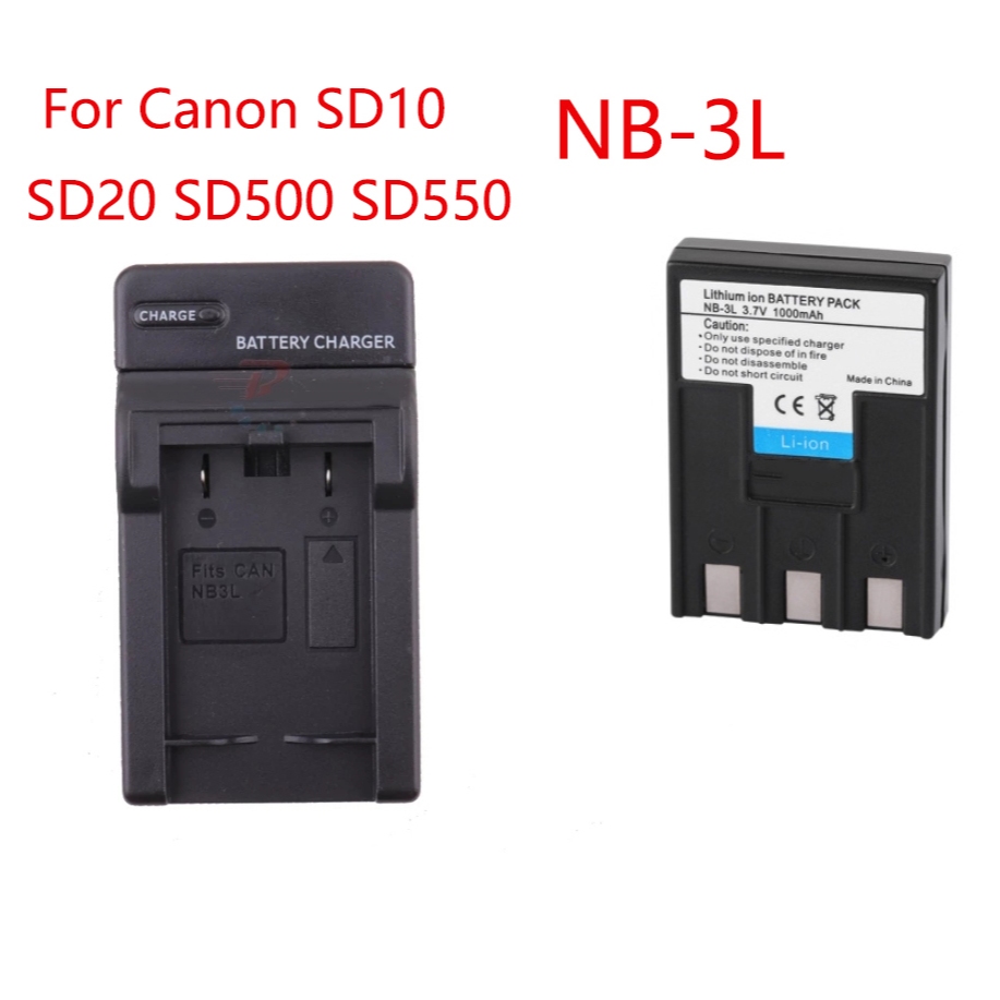 NB-3L NB3L แบตเตอรี่ + เครื่องชาร์จสําหรับกล้อง Canon IXUS IIS SD110 IXY I2 I5 S700 750 700 IS PC106