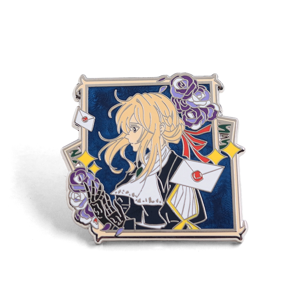 ป้ายโลหะและเข็มกลัดธีม Violet Evergarden ของขวัญสะสมสำหรับแฟนอนิเมะ
