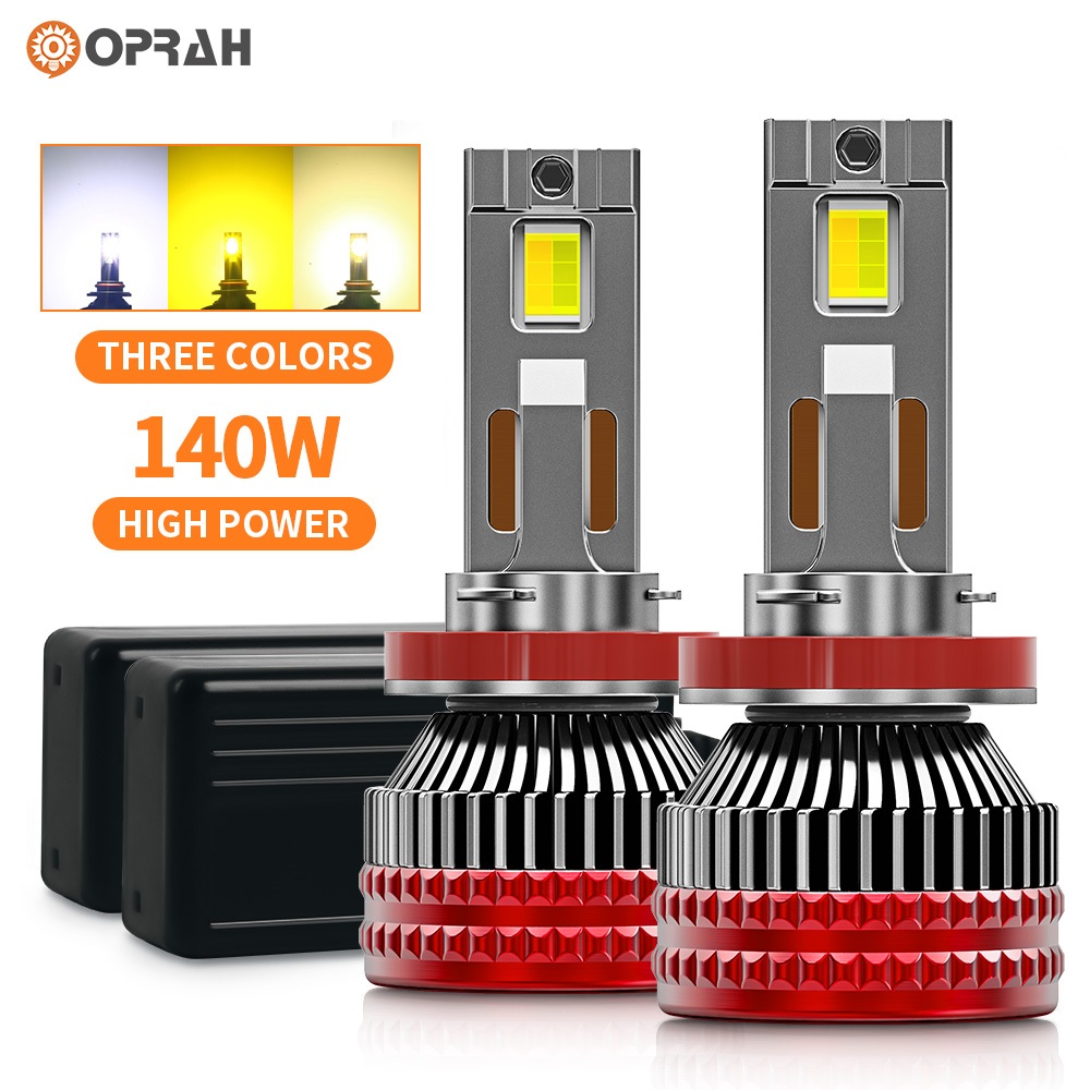 ((2PCS) T60 140W High Power Super Bright H4 LED ไฟหน้า 3570 ไฟหน้า H1 H3 H8/H11/H16 HB3/9005 HB4/9006 9012 ไฟหน้ารถหลอดไฟ 12V