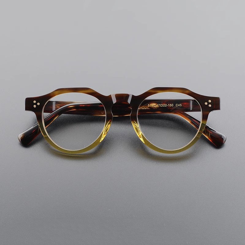 กรอบแว่นตา acetate retro สไตล์เตอร์ทอยเชลล์ สำหรับผู้ชายและผู้หญิง นำเข้าจากญี่ปุ่น รหัส 516