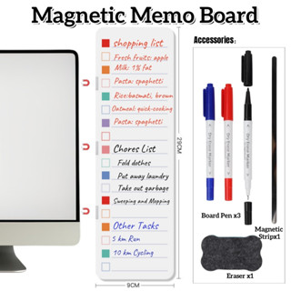 กระดานบันทึกแม่เหล็กสำหรับหน้าจอ ตู้เย็น และโต๊ะ – ขนาดยาว (…