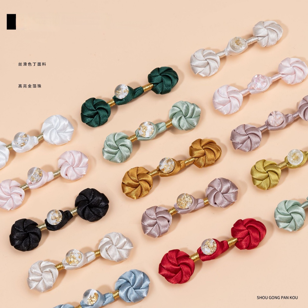 [ก2-01] หัวเข็มขัดจาน กี่เพ้า ทอมือหัวเข็มขัดผ้า มันดาลา กลิ่นฉุน ชุด ฮันฟู อุปกรณ์เสริมใหม่สไตล์จีนพู่ปุ่ม