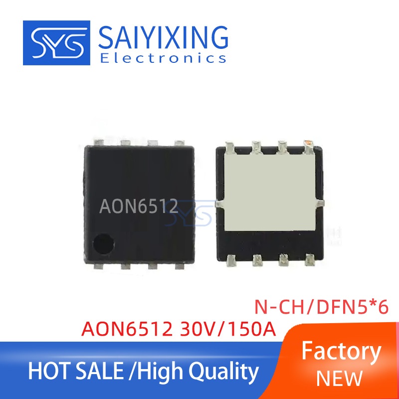 20PCS MOSFET AON6512 6512 DFN5 * 6 Field Effect Tube DFN-8 30V 150A N-Channel MOS Tube