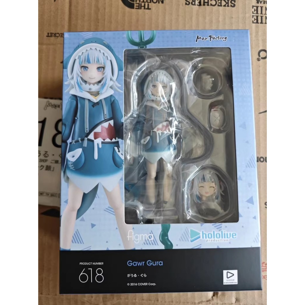 (แกะกล่อง)Max Factory figma618 Gawr Gura Shark Girl Virtual Idol Action Figure