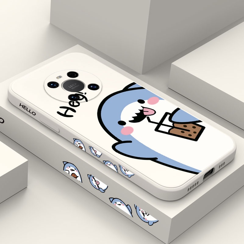 เคสโทรศัพท์ฉลามน่ารักสําหรับ Huawei Honor X9B X9A X9C X8 X8B X7B X6B Y8P Y7A 4G 5G Creative Design C