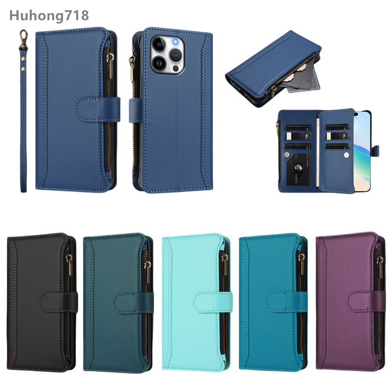 ซองหนังพลิกซิปสําหรับ Motorola Moto Edge 60 Pro Fusion G56 G86 Power 5G multi-card slot Flip Wallet 